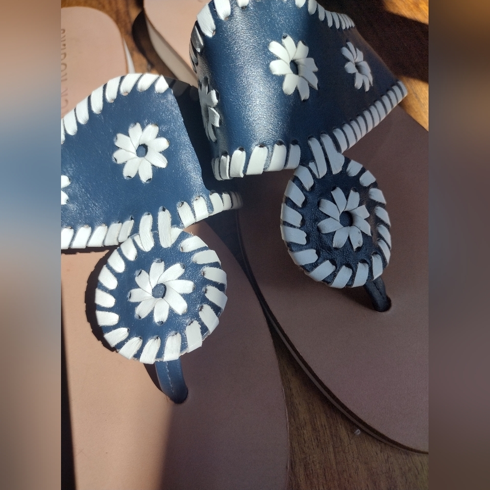 Jack Rogers Navy Blue Boating Sandals Size 7 - Picture 4 of 7